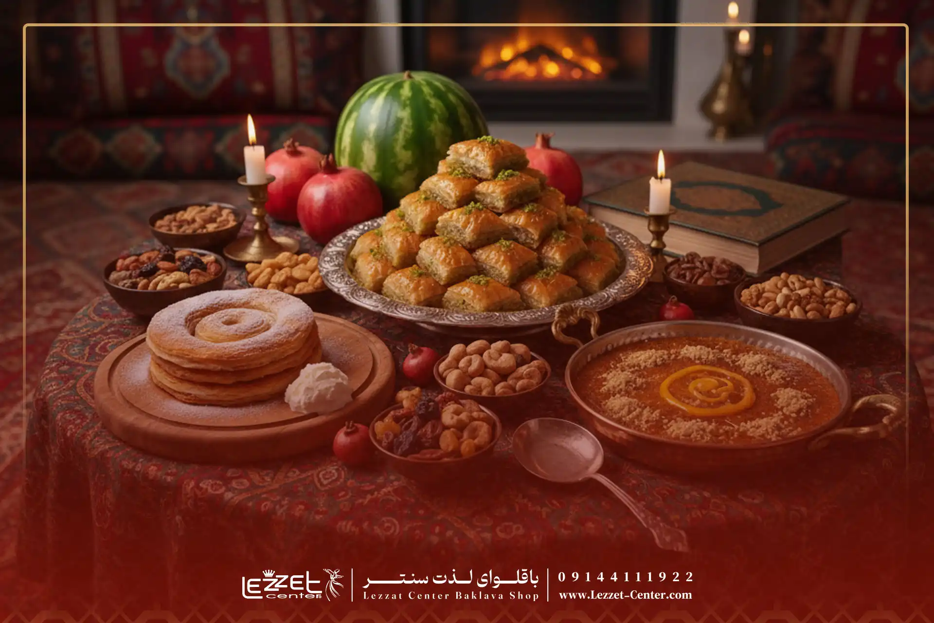 انواع شیرینی برای شب یلدا